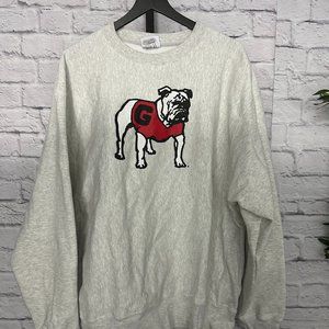 Heather Gray Georgia Bulldogs Pullover Sweatshirt
